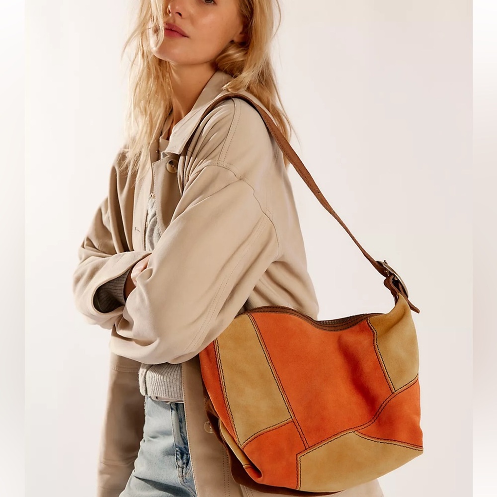 NWT Free People Montage Suede Shoulder Bag